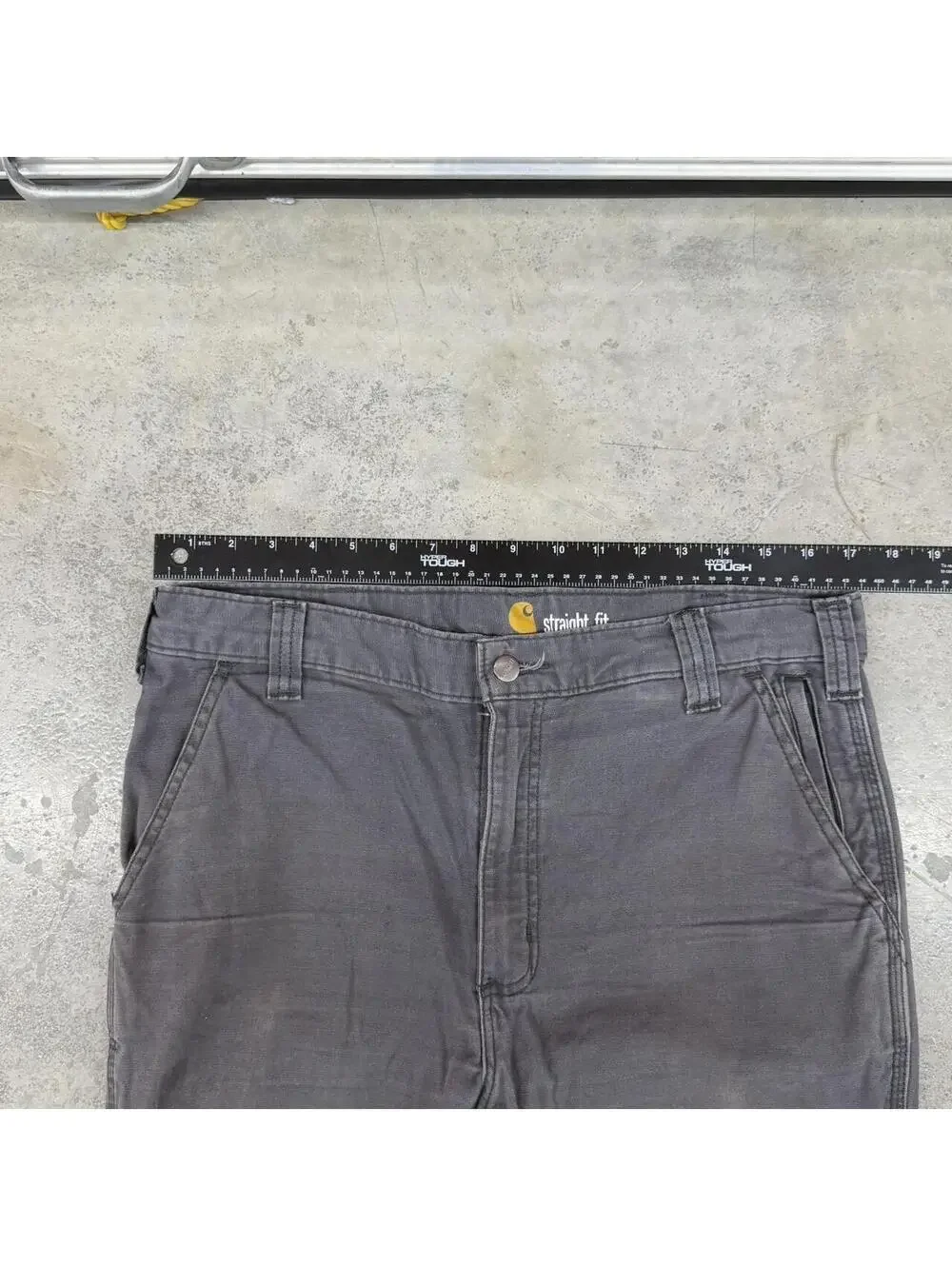vintage carhartt faded grey straight leg cargo pants size 34 x 32